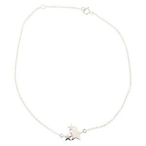 925 Sterling Silver Star Cluster Anklet